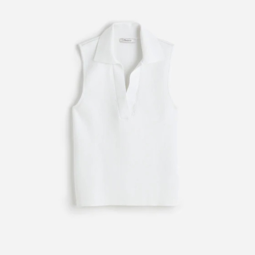 Madewell Cotton Johnny-Collar Sweater Tank